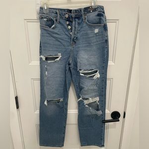 hollister ultra high rise vintage straight jeans